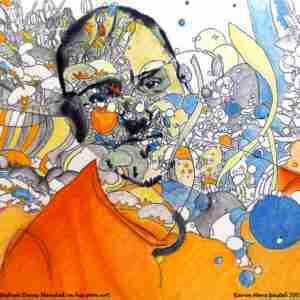 'Portrait Joshua davis', pastel on water colour paper