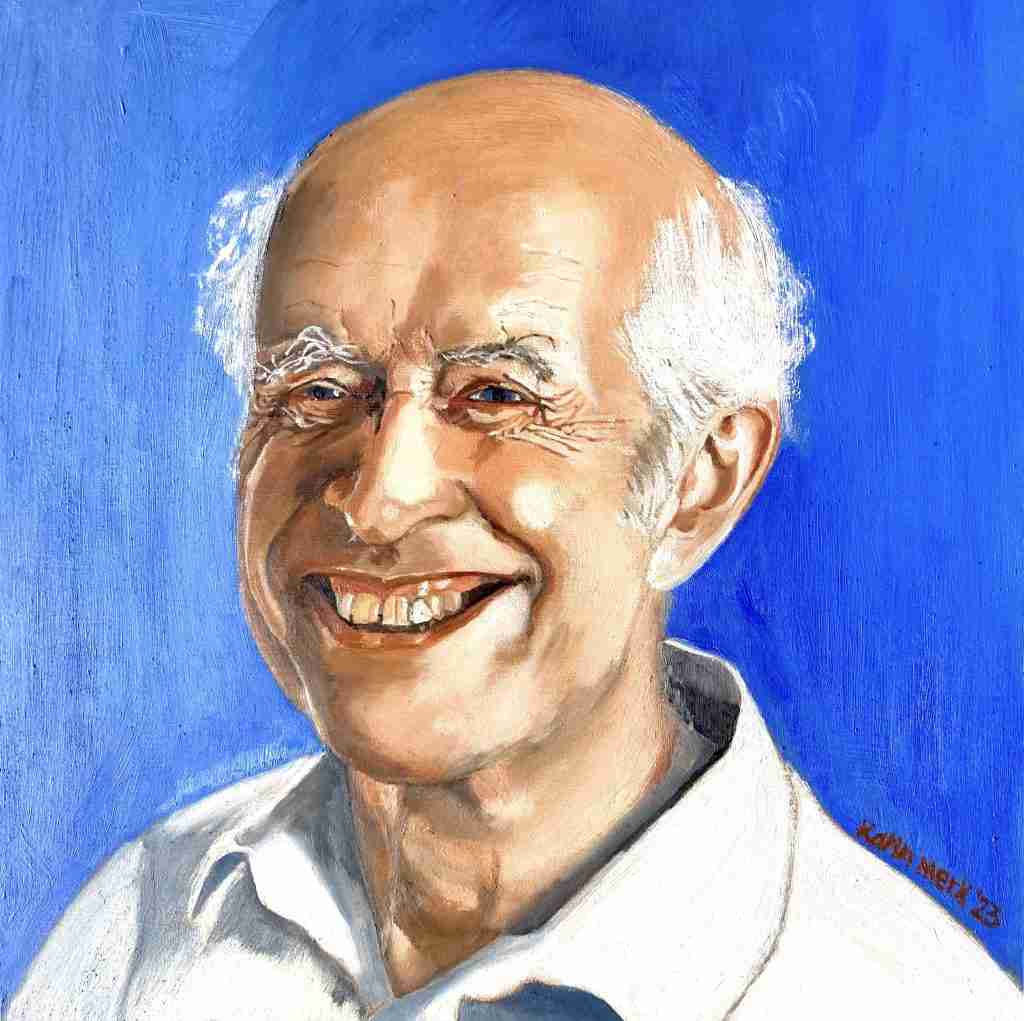 Karin Merx, 2023, Arthur, Oil on Gessoboard, 30.5x30.5cm, Sarah Pagdin